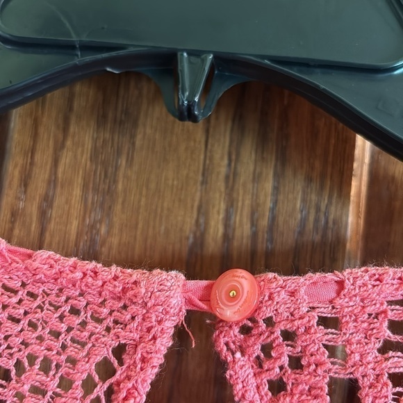 Trina Turk lined cotton mid sleeve salmon colored dress size 4 - Picture 9 of 12